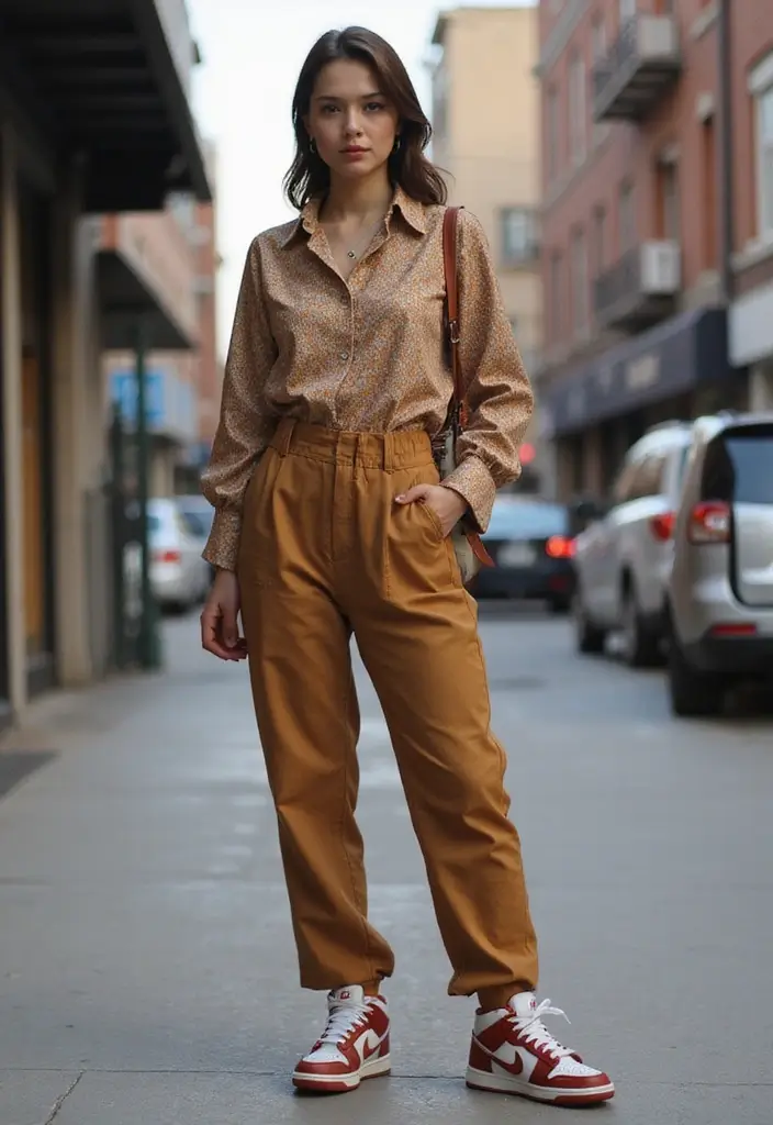 25 Chic Nike Dunks Outfit To Copy Right Now - 11. Vintage Vibes with Chinos