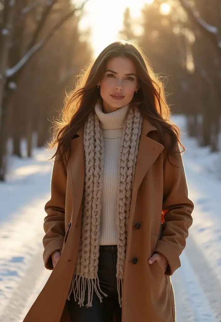 25 Chic Peacoat Womens Outfit To Copy Right Now - 3. Earthy Tones for a Natural Look