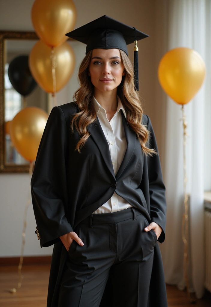 25 Fresh Bitmoji Outfit Ideas You Need To Try - 5. Classy Graduation Outfit