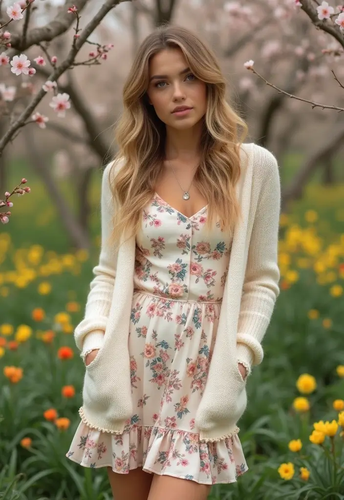 25 Fresh Bitmoji Outfit Ideas You Need To Try - 8. Sweet Floral Dress for Spring