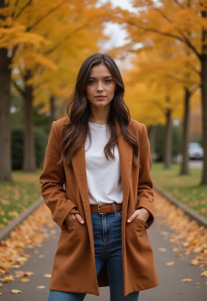 25 Must-Try Oversized Blazer Outfit Combos This Season - 13. Cozy Autumn Hues