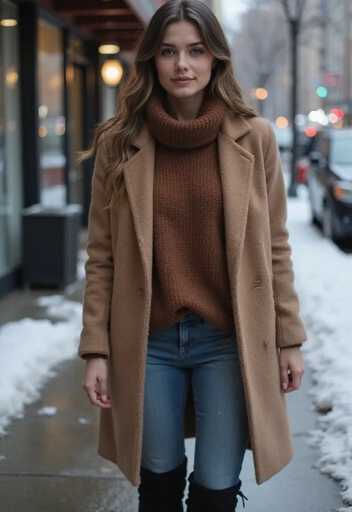 25 Must-Try Oversized Blazer Outfit Combos This Season - 21. Stylish Peacoat Alternative