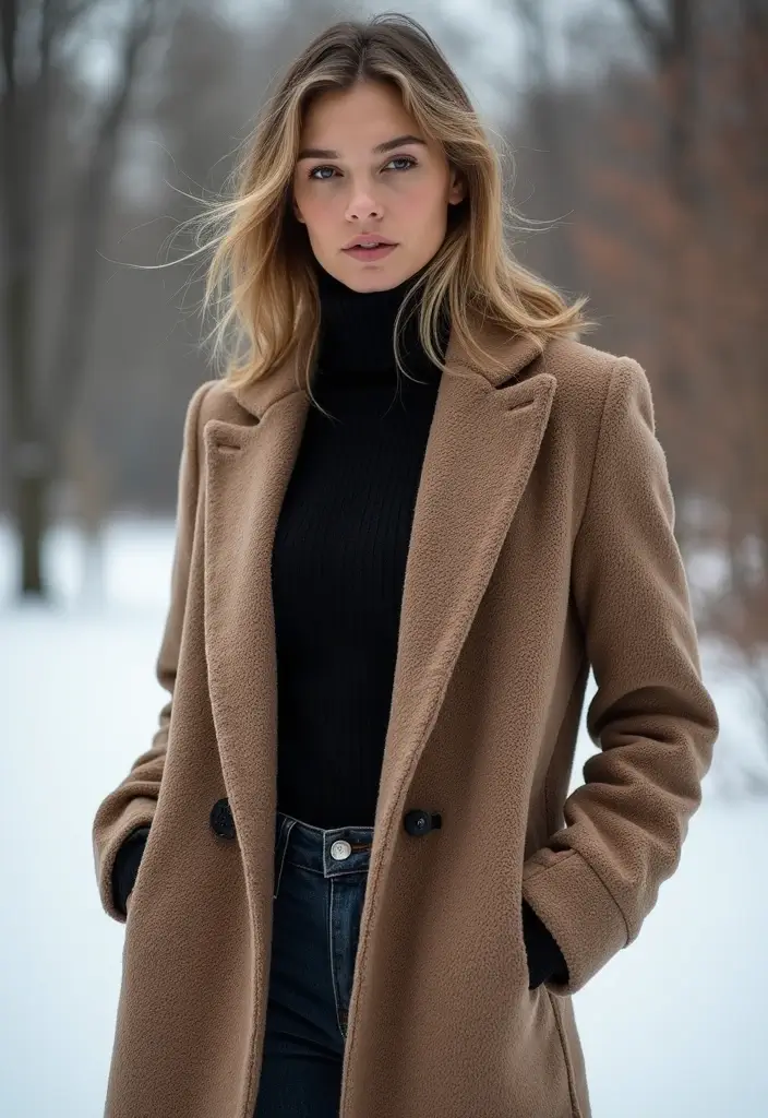 25 Must-Try Oversized Blazer Outfit Combos This Season - 24. Layered with a Turtleneck