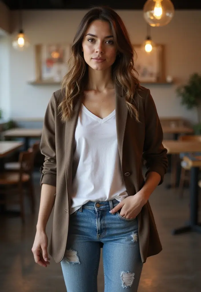 25 Must-Try Oversized Blazer Outfit Combos This Season - 6. Effortless Weekend Look