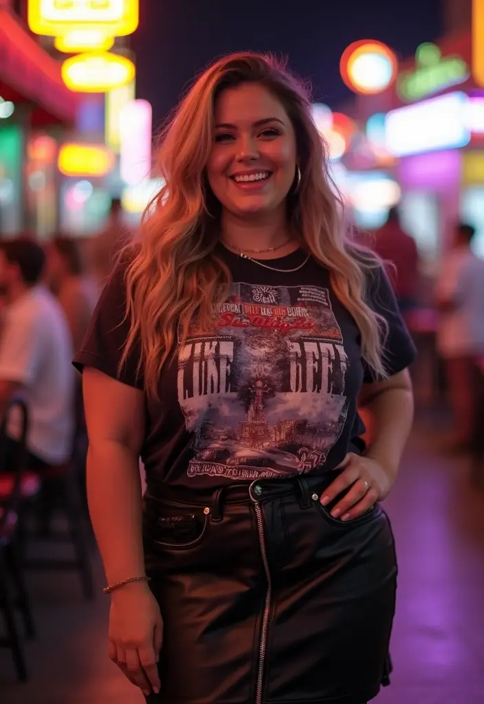 25 Must-Try Vegas Outfit Ideas Combos This Season - 12. Edgy Graphic Tees