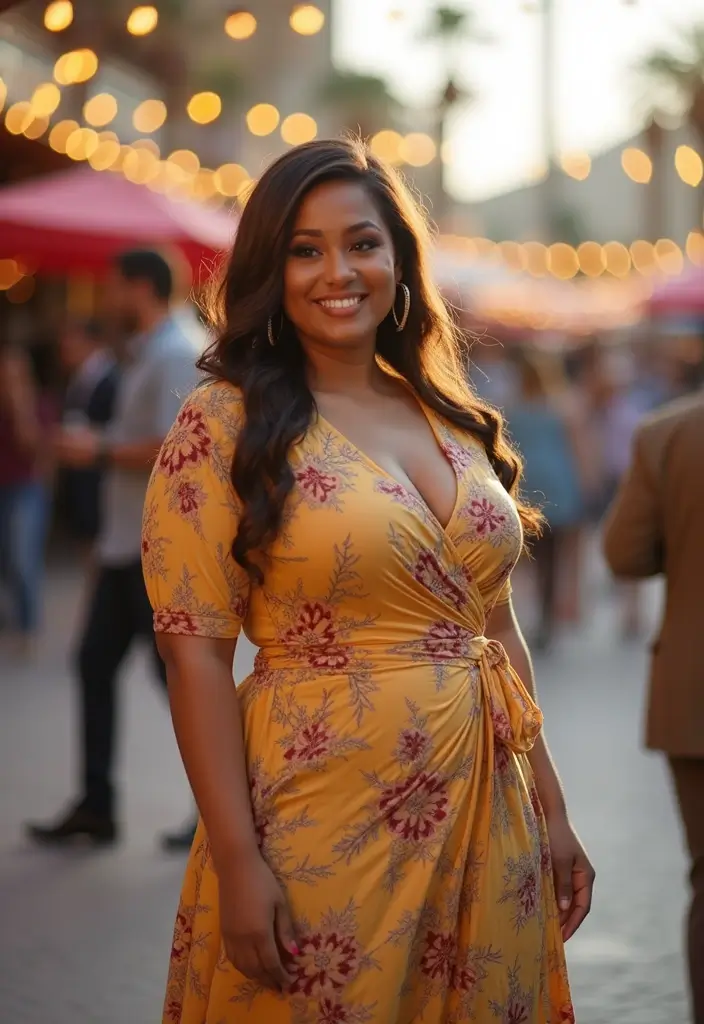 25 Must-Try Vegas Outfit Ideas Combos This Season - 15. Elegant Wrap Dress