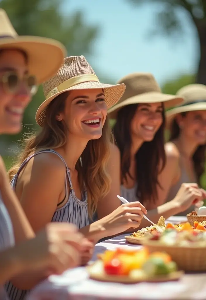 25 Picnic Outfit Ideas Styling Tips To Wear With Confidence - 9. Stylish Hats for Sun Protection
