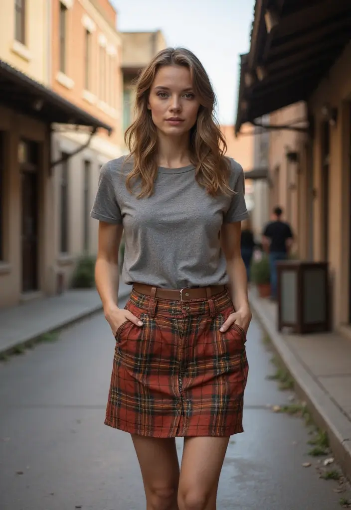 25 Stylish Cargo Skirt Outfits for Every Occasion - 15. Vintage Inspired