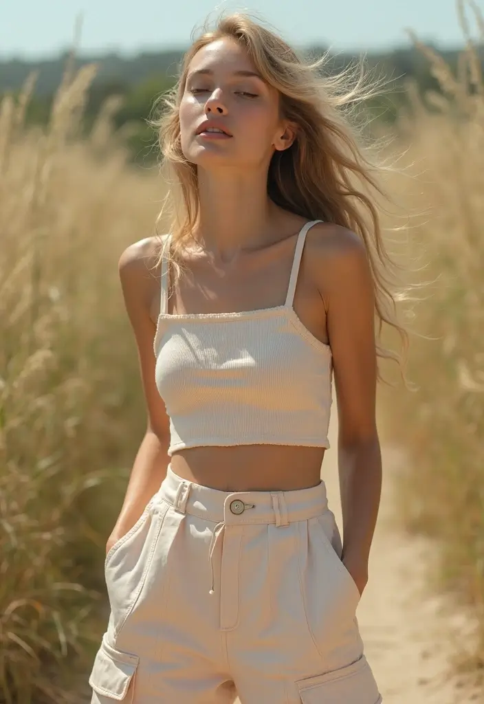 25 Stylish Cargo Skirt Outfits for Every Occasion - 16. Monochrome Magic