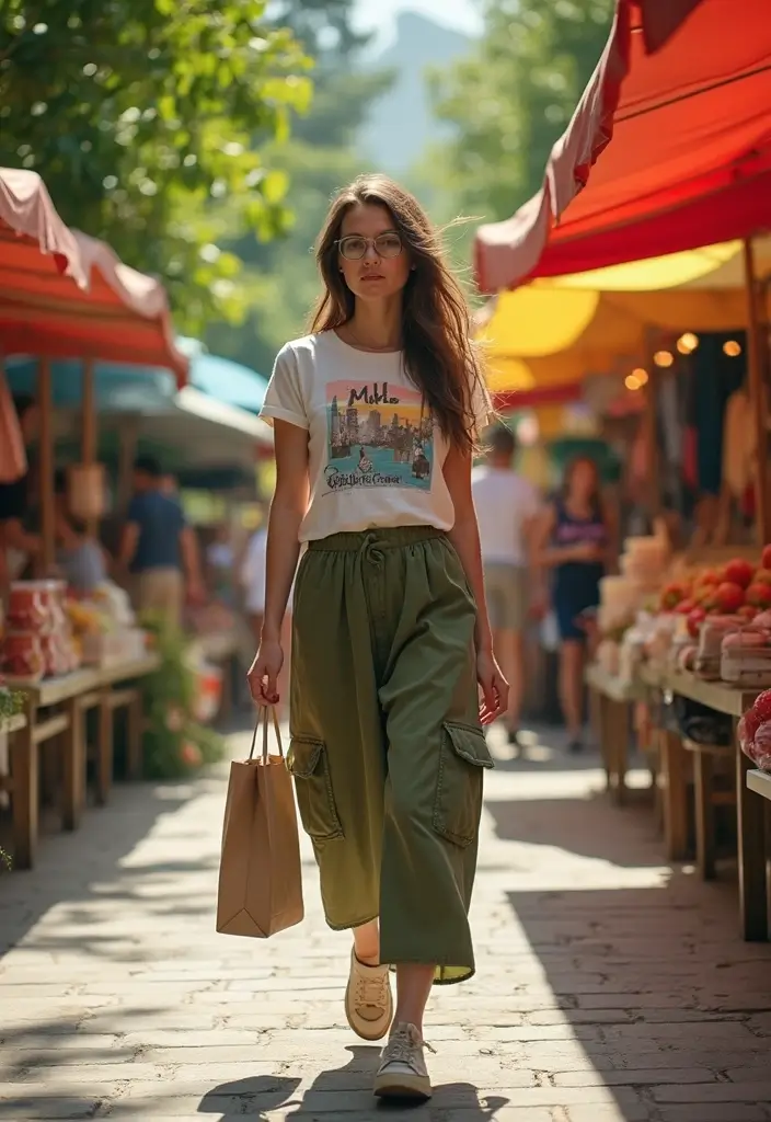 25 Stylish Cargo Skirt Outfits for Every Occasion - 3. Casual Day Out