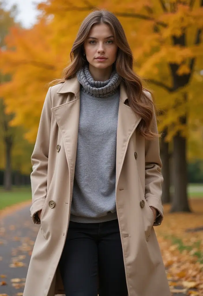 25 Stylish Grey Sweatshirt Outfit Ideas For Every Occasion - 3. Stylish Layering for Fall