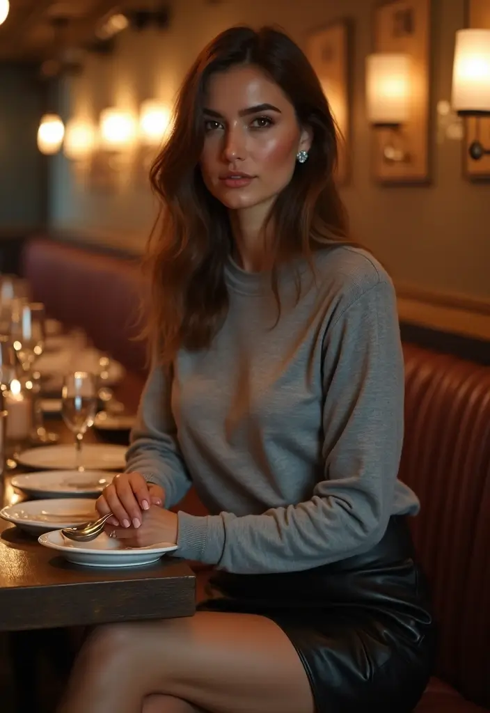 25 Stylish Grey Sweatshirt Outfit Ideas For Every Occasion - 6. Effortless Date Night