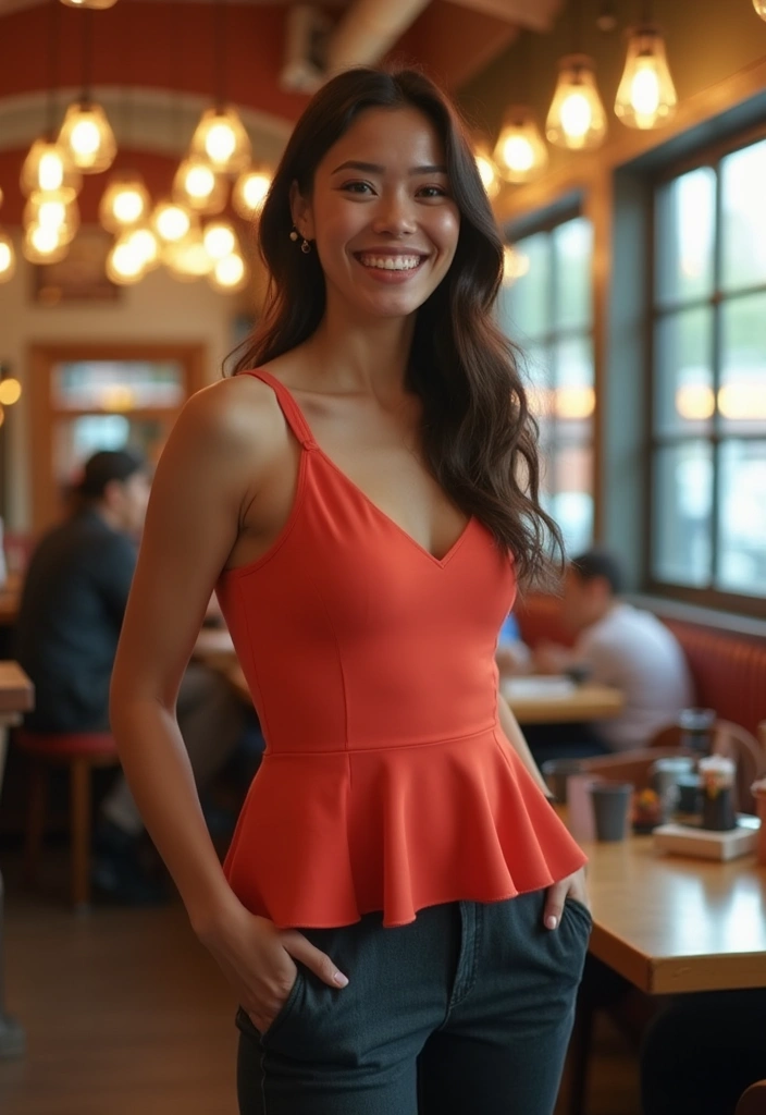 25 Wide Leg Leggings Outfit Ideas That Feel Effortless - 20. Easy Peplum Top