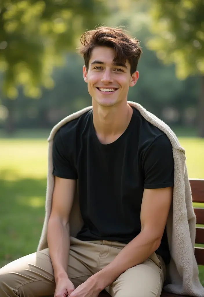 26 Camisas Negras Hombre Outfit Inspirations For Real Life - 8. Preppy Look with Khakis