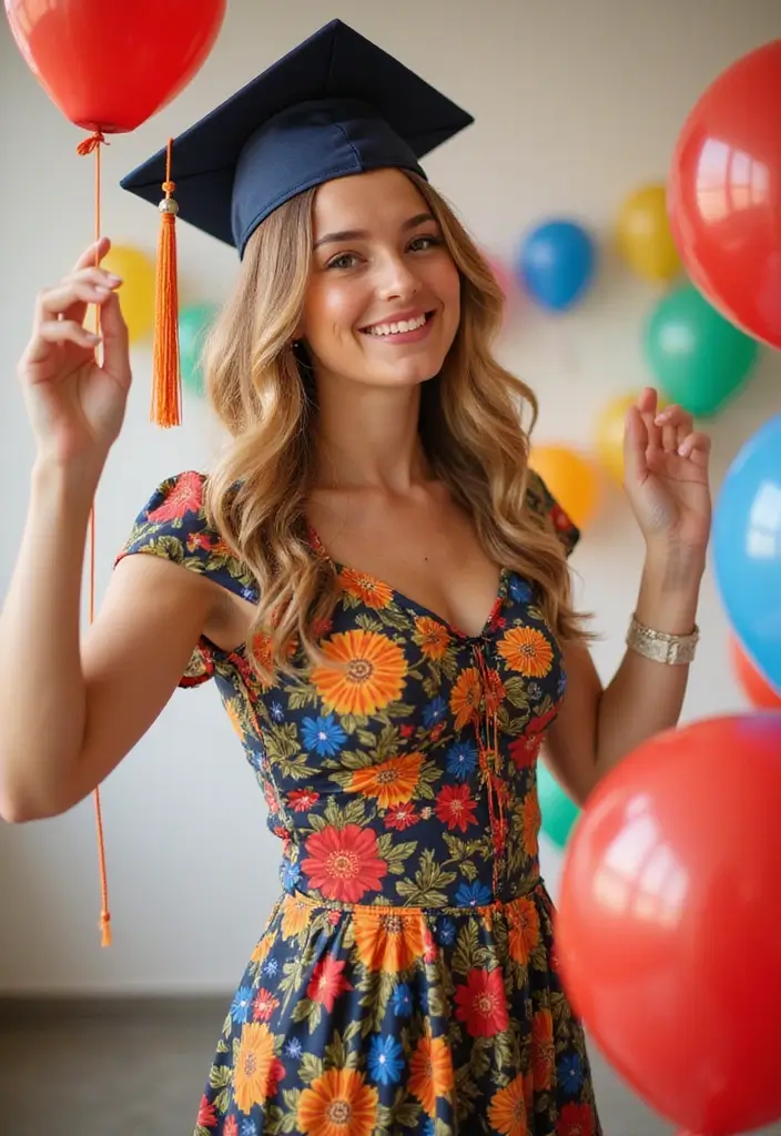 26 Graduation Outfit Ideas Black Women Looks That Will Upgrade Your Wardrobe - 12. Floral Patterns