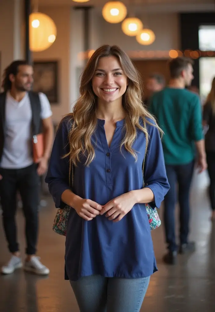 26 Graduation Outfit Ideas Black Women Looks That Will Upgrade Your Wardrobe - 17. Tunic Tops with Leggings