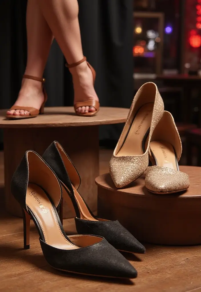 26 Outfit Boite De Nuit Femme Ideas That Feel Effortless - 10. Statement Footwear to Complete Your Outfit