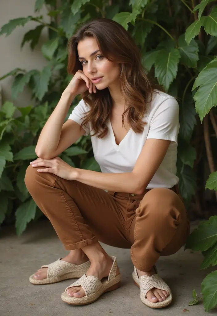 26 Outfit Brown Pants Styling Tips To Wear With Confidence - 19. Go for Ethical Footwear