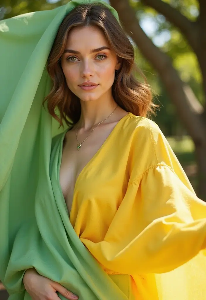 27 Green And Yellow Outfit Styling Tips To Wear With Confidence - 11. Light Fabrics for Summer