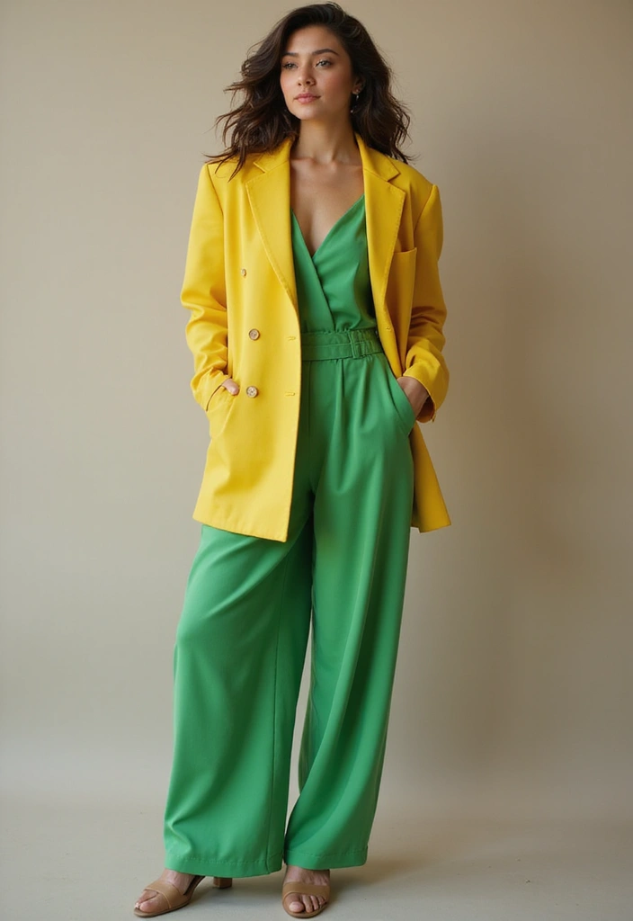 27 Green And Yellow Outfit Styling Tips To Wear With Confidence - 17. Utilize Neutral Backdrops