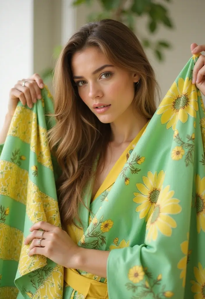 27 Green And Yellow Outfit Styling Tips To Wear With Confidence - 2. Play with Patterns