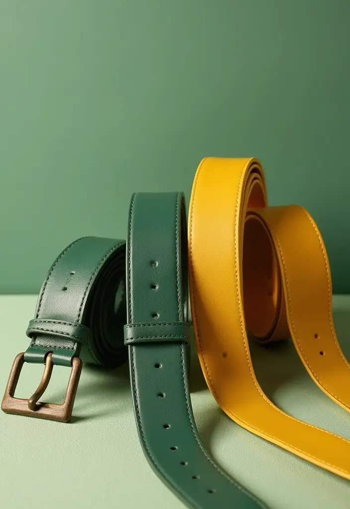 27 Green And Yellow Outfit Styling Tips To Wear With Confidence - 21. Experiment with Belts