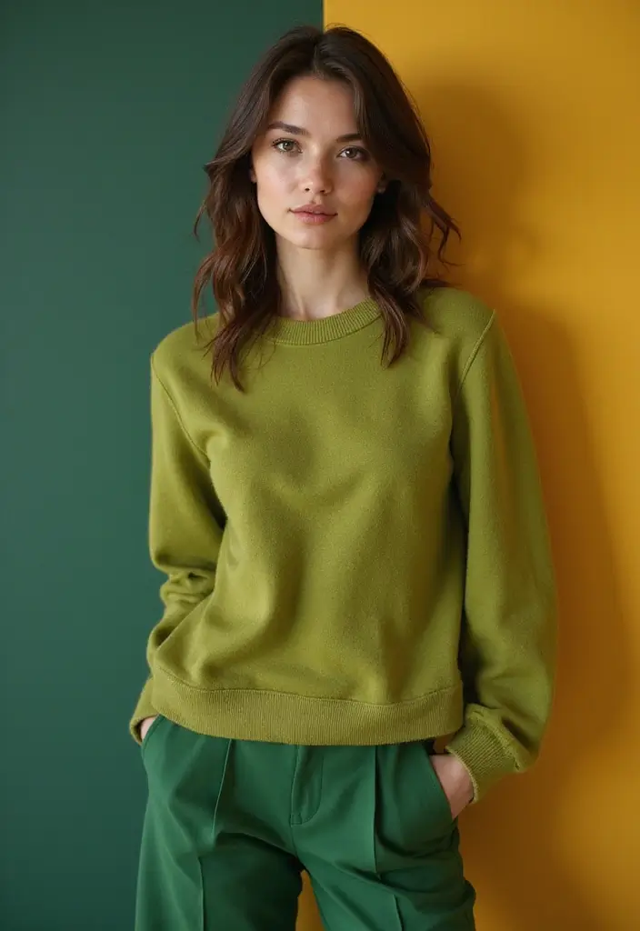 27 Green And Yellow Outfit Styling Tips To Wear With Confidence - 6. Embrace Monochrome