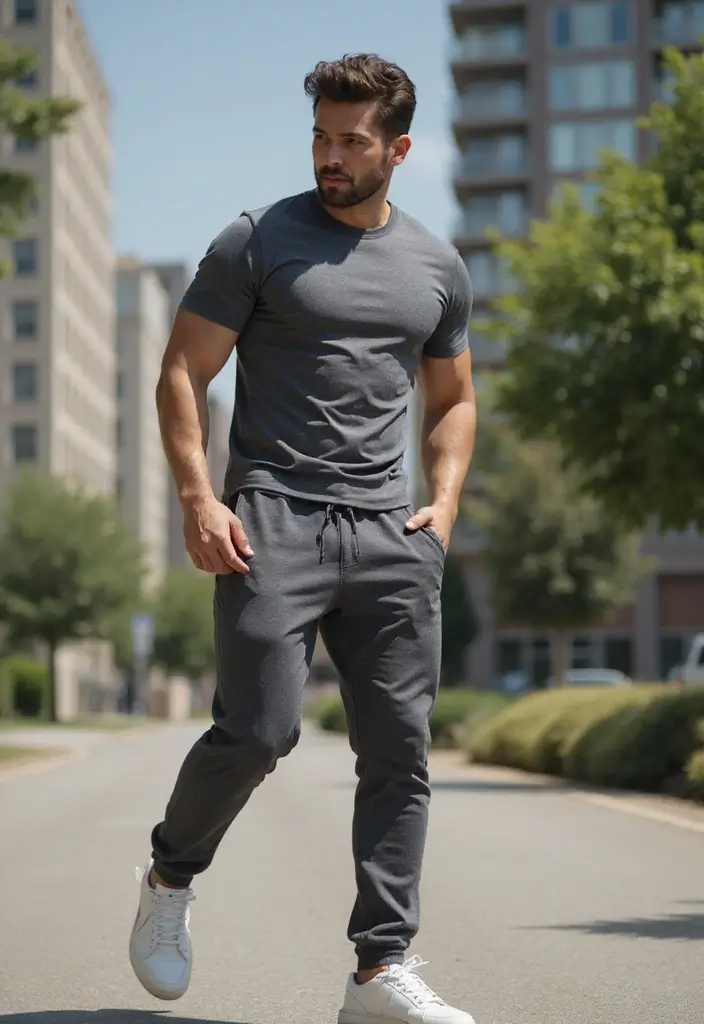 27 Must-Try Bad Boy Outfit Combos This Season - 10. Sporty Chic with Joggers