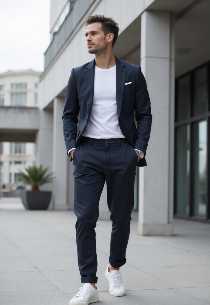 27 Must-Try Bad Boy Outfit Combos This Season - 16. Casual Suits for an Urban Twist