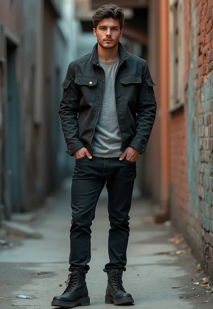 27 Must-Try Bad Boy Outfit Combos This Season - 17. Combat Boots with Casual Attire