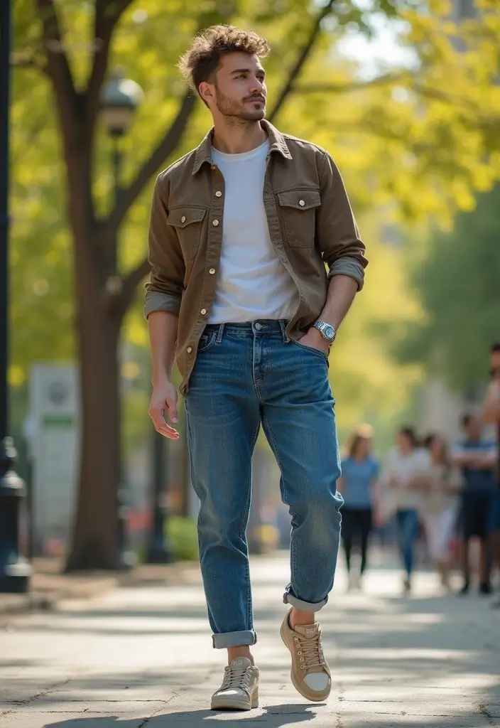 27 Must-Try Bad Boy Outfit Combos This Season - 22. Retro Sneakers with Modern Outfits