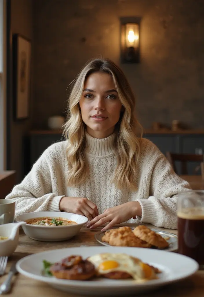 27 Must-Try Outfit Para Desayuno Combos This Season - 7. Oversized Sweater & Leggings