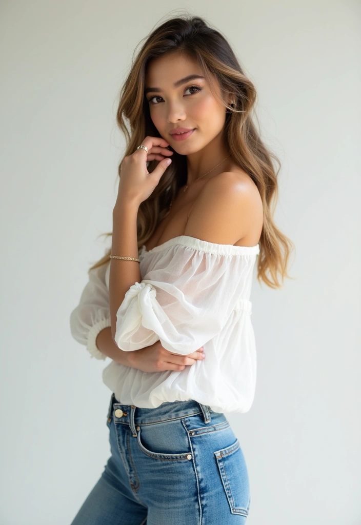 27 Transparent Top Outfit Inspirations For Real Life - 22. The Classic White Sheer