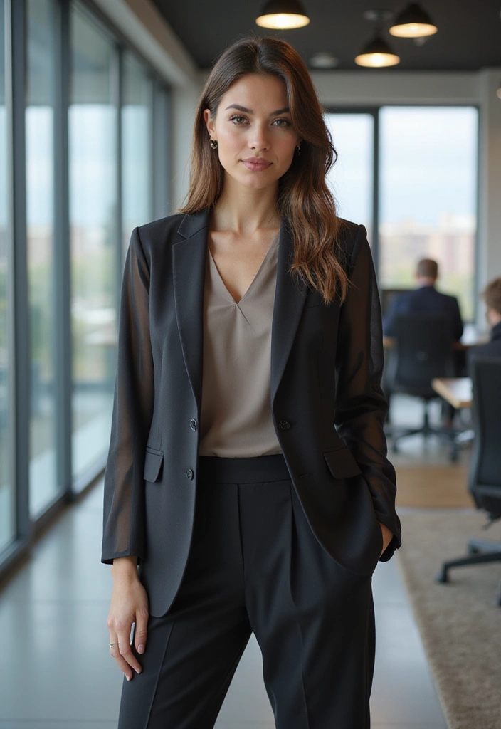 27 Transparent Top Outfit Inspirations For Real Life - 24. Sophisticated Sheer Blazers