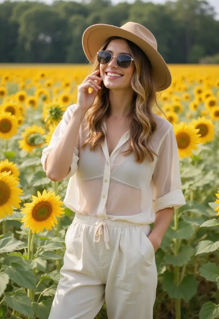 27 Transparent Top Outfit Inspirations For Real Life - 9. Breezy Summer Outfits