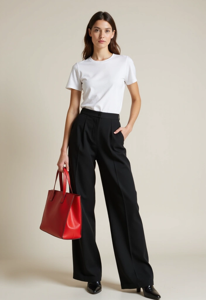 27 Trendy Red Bag Outfit To Refresh Your Closet - 11. Minimalist Approach