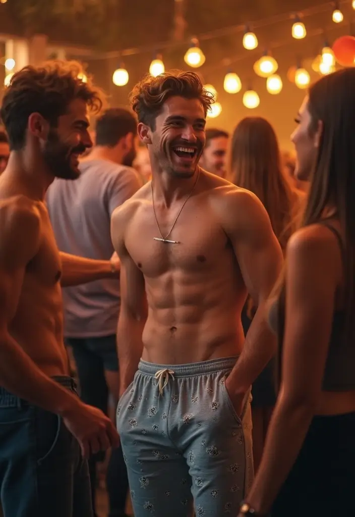 28 Grey Sweatpants Outfit Men That Flatter Every Figure - 27. Fun Patterns with Grey Sweatpants