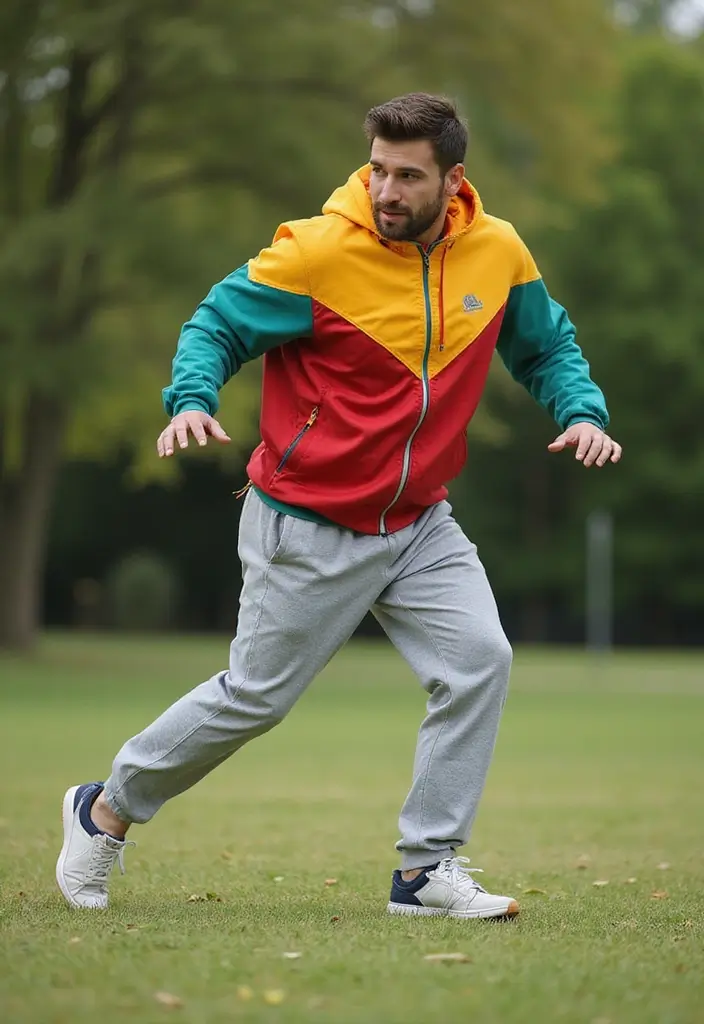 28 Grey Sweatpants Outfit Men That Flatter Every Figure - 5. Athleisure Touch with a Track Jacket