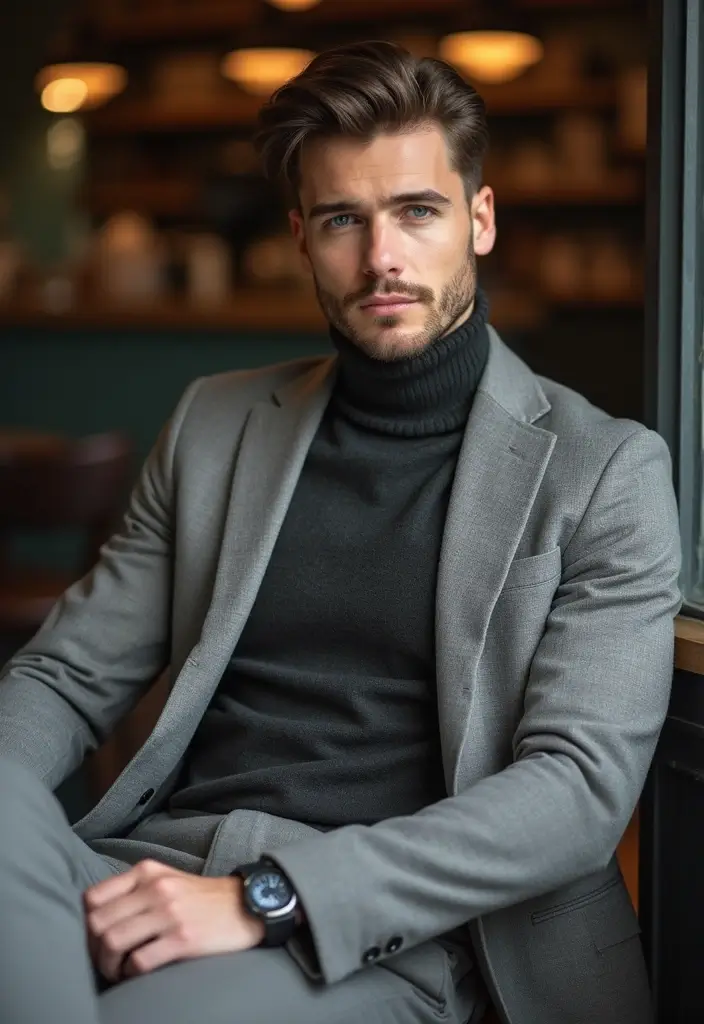 28 Grey Sweatpants Outfit Men That Flatter Every Figure - 7. Monochrome Grey Ensemble