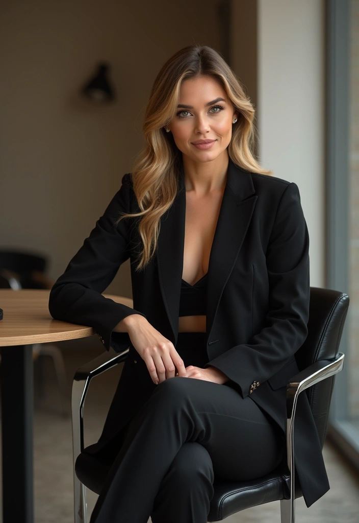 28 Stylish Comfy Work Outfit For Every Occasion - 19. Classic Black Trousers with a Twist