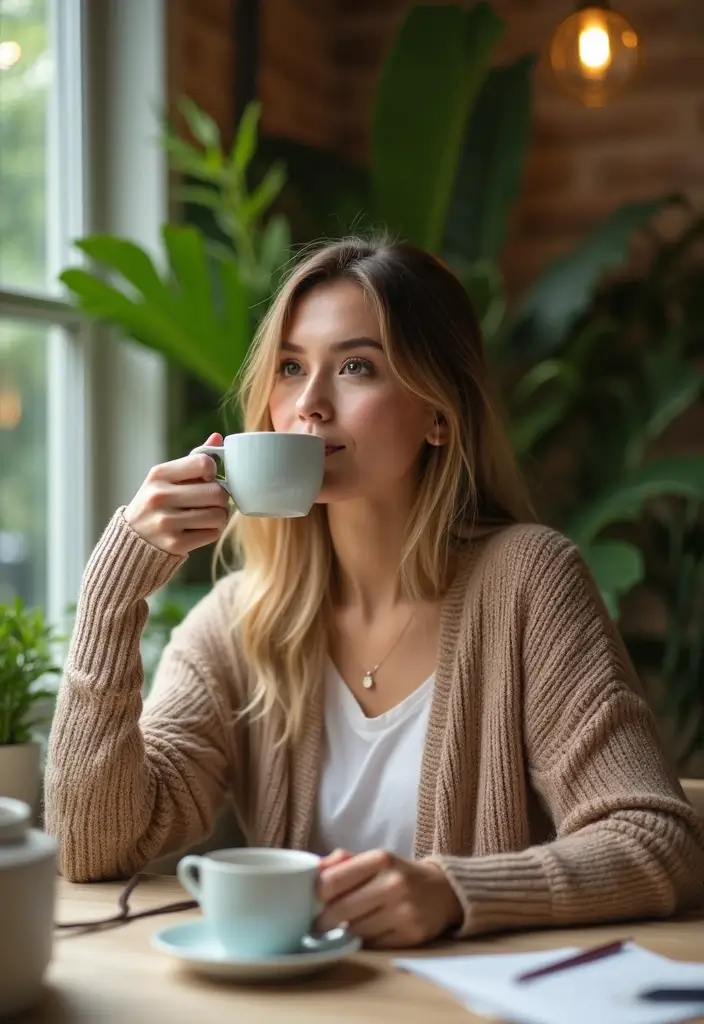 28 Stylish Comfy Work Outfit For Every Occasion - 4. Cozy Cardigan and T-shirt Combo