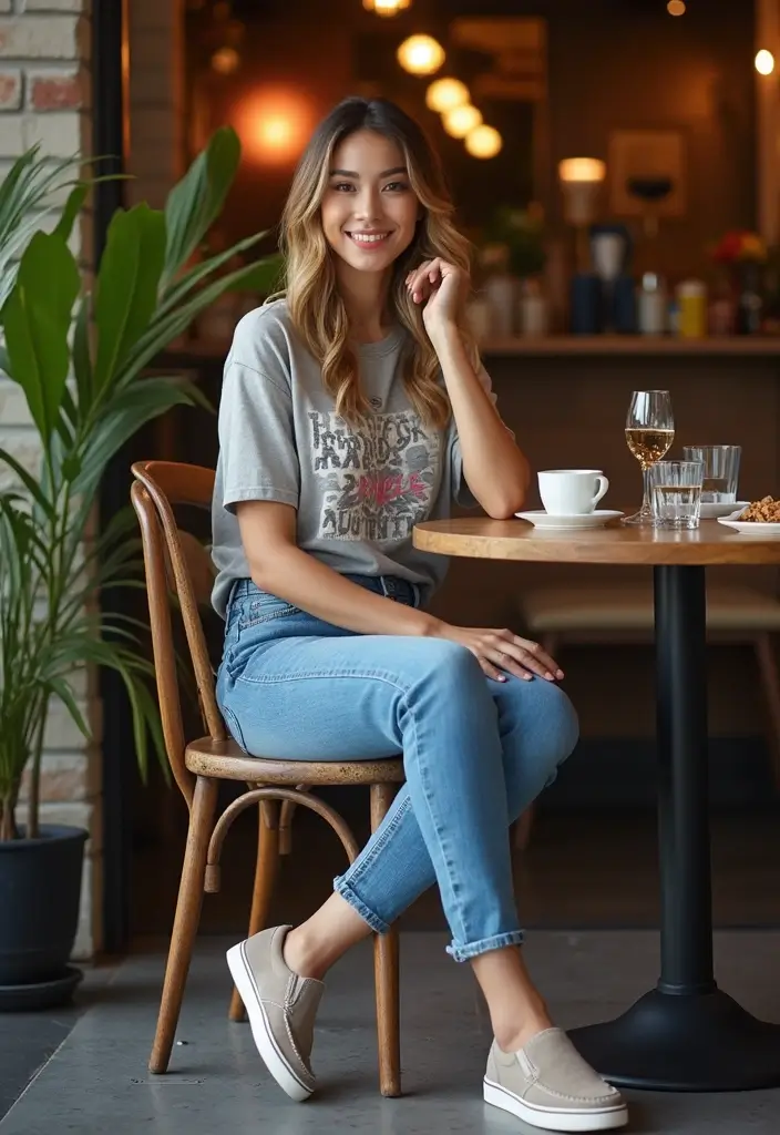 28 Trendy Kurt Geiger Shoes Outfit To Refresh Your Closet - 28. Slip-On Sneakers with a Casual Outfit