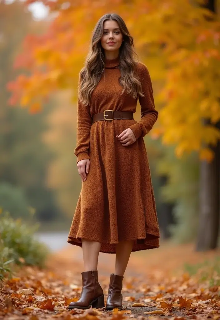 28 Trendy Kurt Geiger Shoes Outfit To Refresh Your Closet - 4. Ankle Boots with a Midi Dress