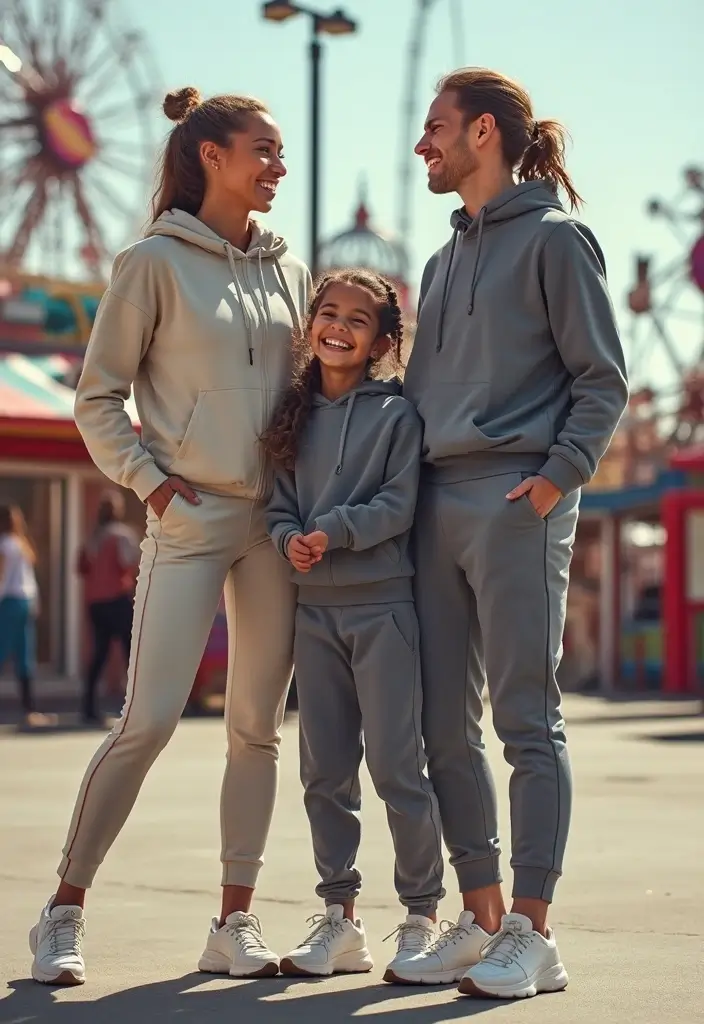 29 Amusement Park Outfit Looks That Will Upgrade Your Wardrobe - 2. Sporty Chic: Athleisure for the Whole Family