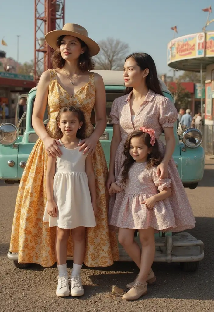 29 Amusement Park Outfit Looks That Will Upgrade Your Wardrobe - 22. Vintage-Inspired Outfits for Retro Charm