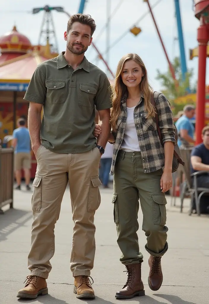 29 Amusement Park Outfit Looks That Will Upgrade Your Wardrobe - 8. Adventure-Ready Cargo Pants