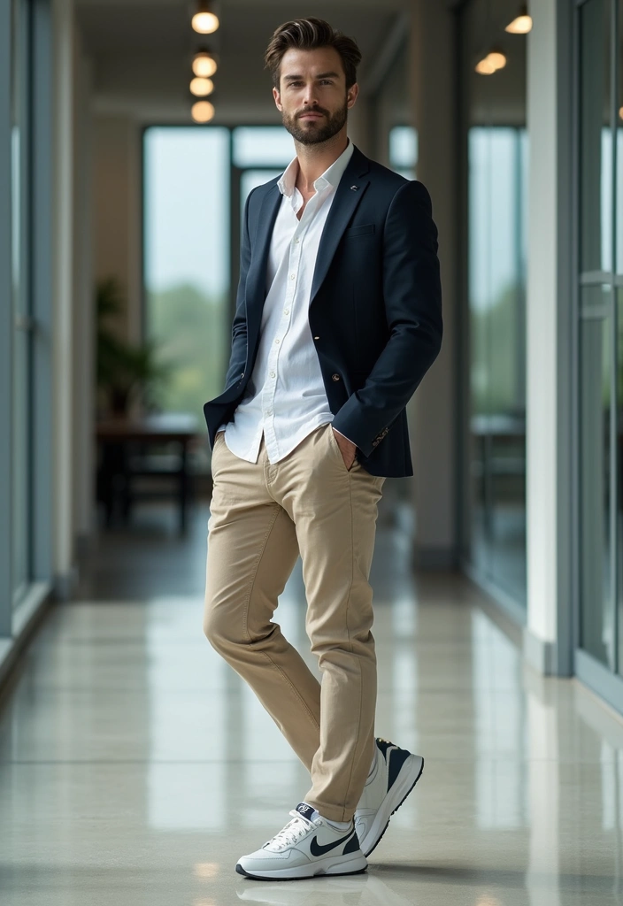 29 Fresh Nike P6000 Outfit Man Ideas You Need To Try - 21. Business Casual Twist