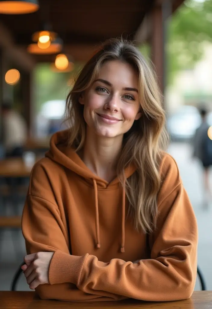 29 Must-Try Brown Hoodie Outfit Combos This Season - 23. Weekend Vibes with a Sweatshirt