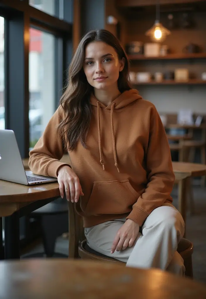 29 Must-Try Brown Hoodie Outfit Combos This Season - 7. Classic with a Twist: Brown Hoodie and Chinos