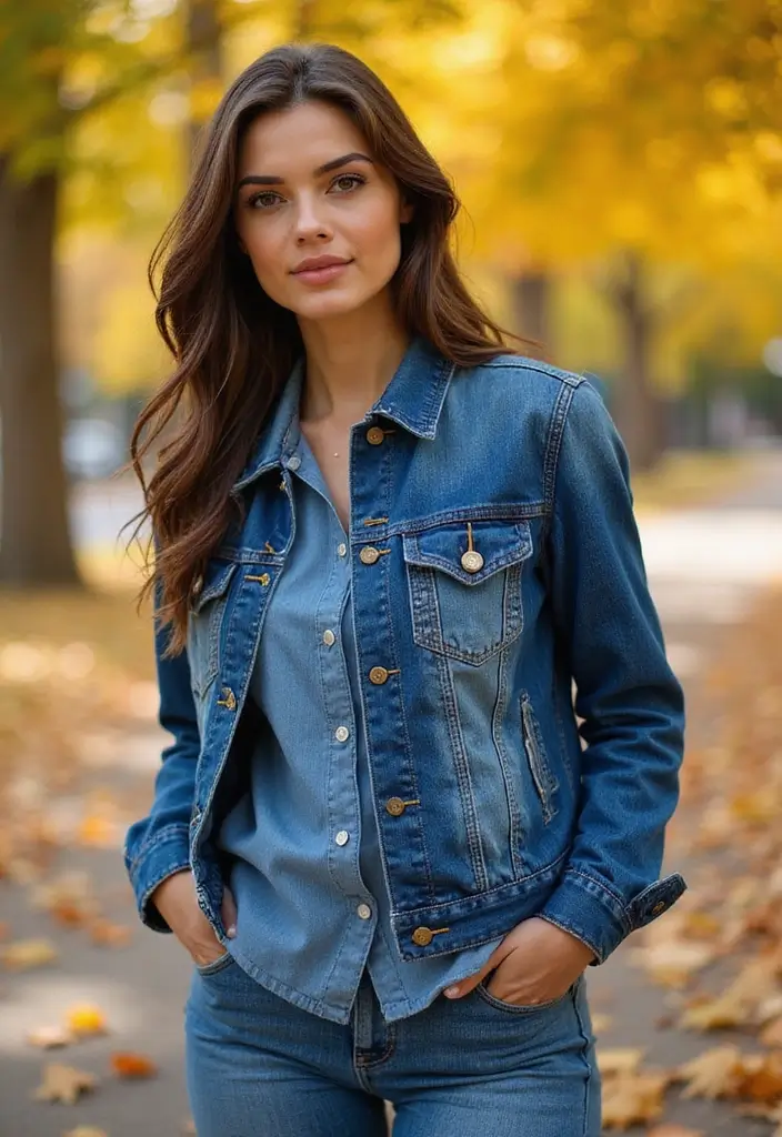 29 Must-Try Fall Church Outfit Combos This Season - 17. Layered Denim on Denim